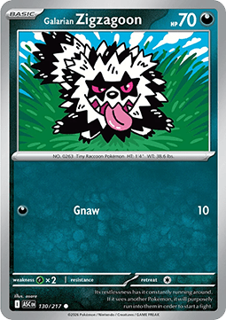 Ascended Heroes 130/217 Galarian Zigzagoon