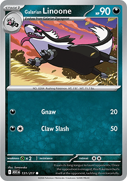 Ascended Heroes 131/217 Galarian Linoone