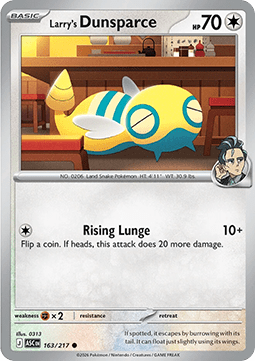 Ascended Heroes 163/217 Larry's Dunsparce