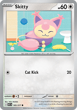 Ascended Heroes 165/217 Skitty (Reverse Holo Energy)