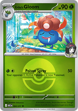 Ascended Heroes 002/217 Erika's Gloom (Reverse Holo Pokeball)
