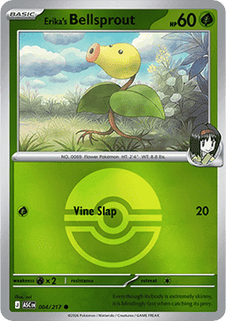 Ascended Heroes 004/217 Erika's Bellsprout (Reverse Holo Pokeball)