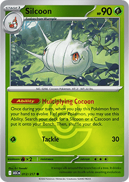 Ascended Heroes 014/217 Cascoon (Reverse Holo Pokeball)