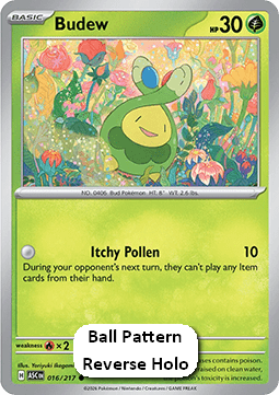 Ascended Heroes 016/217 Budew (Reverse Holo Pokeball)
