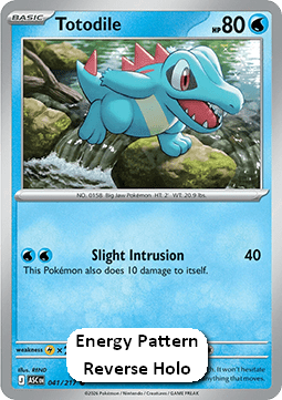 Ascended Heroes 041/217 Totodile (Reverse Holo Energy)