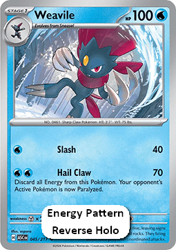 Ascended Heroes 045/217 Weavile (Reverse Holo Energy)