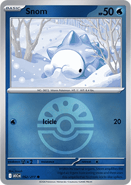 Ascended Heroes 052/217 Snom (Reverse Holo Pokeball)