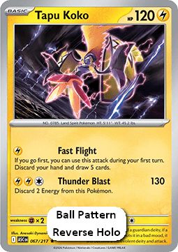 Ascended Heroes 067/217 Tapu Koko (Reverse Holo Pokeball)