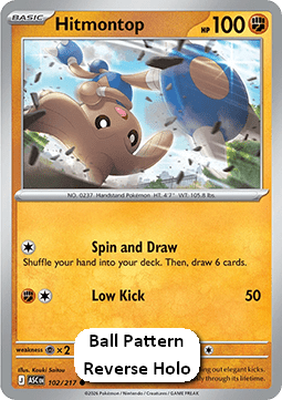 Ascended Heroes 102/217 Hitmontop (Reverse Holo Pokeball)
