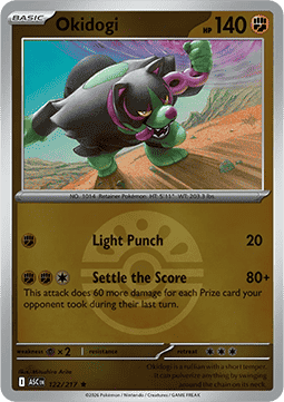 Ascended Heroes 122/217 Okidogi (Reverse Holo Pokeball)