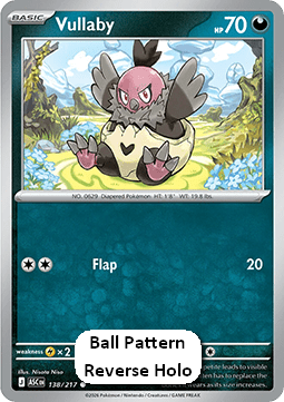 Ascended Heroes 138/217 Vullaby (Reverse Holo Pokeball)