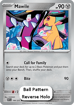 Ascended Heroes 144/217 Mawile (Reverse Holo Pokeball)