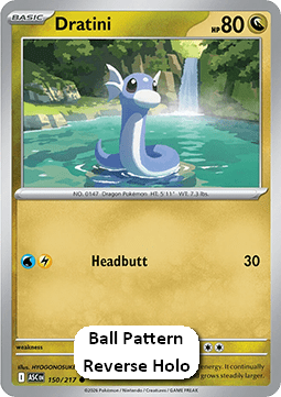 Ascended Heroes 150/217 Dratini (Reverse Holo Pokeball)