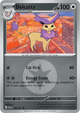 Ascended Heroes 166/217 Delcatty (Reverse Holo Energy)