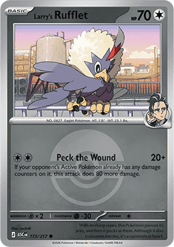 Ascended Heroes 173/217 Larry's Rufflet (Reverse Holo Pokeball)