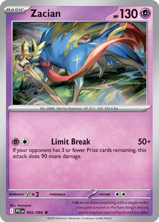 Phantasmal Flames 045/094 Zacian (Holo)