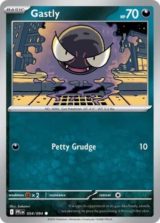 Phantasmal Flames 054/094 Gastly (Reverse Holo)