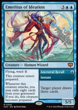 Secrets of Strixhaven 0045 Emeritus of Ideation//Ancestral Recall