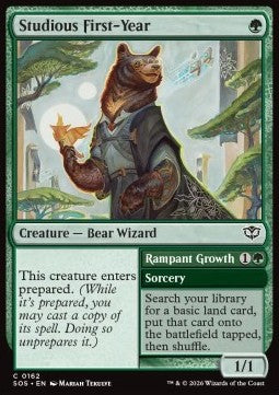 Secrets of Strixhaven 0162 Studious Fist-Year//Rampant Growth