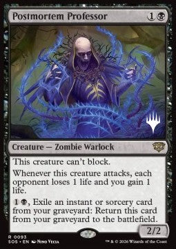 Secrets of Strixhaven 0093 Postmortem Professor (Silver Stamped Foil)