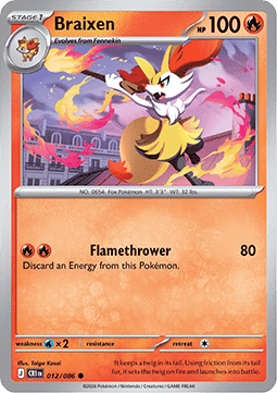 Chaos Rising 012/086 Braixen