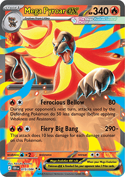 Chaos Rising 015/086 Mega Pyroar ex