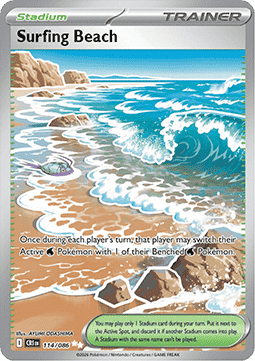 Chaos Rising 114/086 Surfing Beach