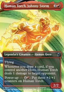 Marvel Super Heroes 0321 Human Torch, Jonny Storm (Foil)