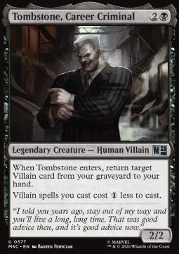 Marvel Super Heroes Commander 0577 Tombstone, Career Criminal
