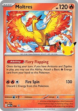 Mega Evolution Promo MEP096 Moltres (Cosmos Holo)