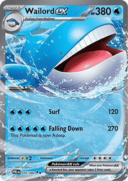 Pitch Black 016/084 Wailord ex