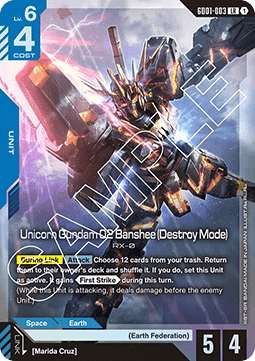 Gundam GD01-003 Unicorn Gundam 02 Banshee (Destroy Mode)(Foil)