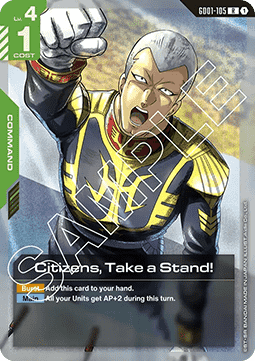 Gundam GD01-105 Citizens, Take a Stand! (Foil)