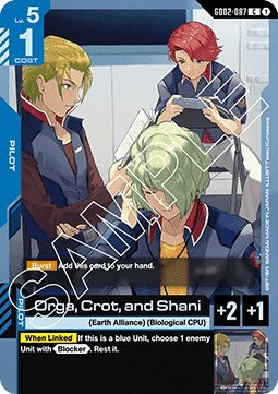 Gundam GD02-087 Orga, Crot and Shani