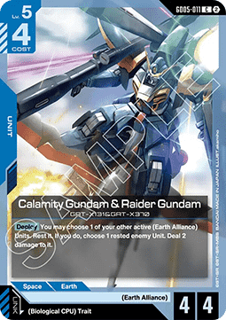 Gundam GD05-011 Calamity Gundam & Raider Gundam