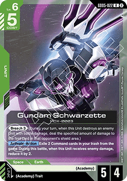 Gundam GD05-022 Gundam Schwarzette (Foil)