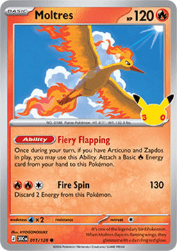 30th Celebration 011/128 Moltres (Holo)