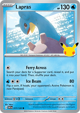 30th Celebration 017/128 Lapras (Holo)