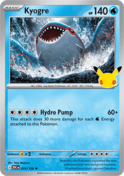 30th Celebration 019/128 Kyogre (Holo)