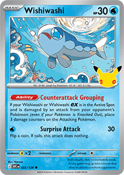 30th Celebration 022/128 Wishiwashi (Holo)