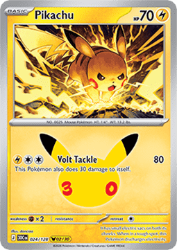30th Celebration 024/128 Pikachu (Holo)