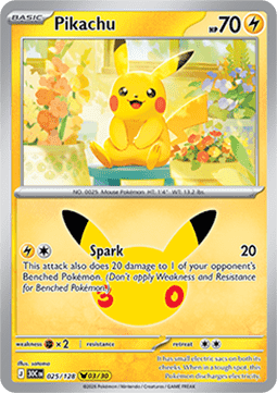 30th Celebration 025/128 Pikachu (Holo)