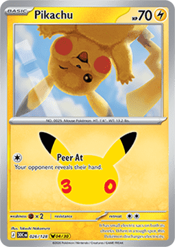 30th Celebration 026/128 Pikachu (Holo)