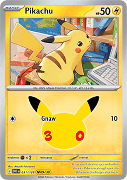 30th Celebration 031/128 Pikachu (Holo)