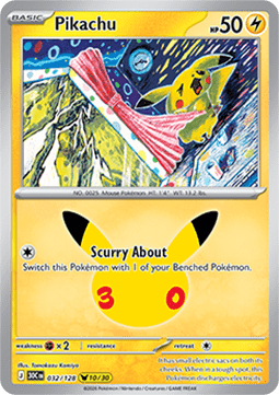 30th Celebration 032/128 Pikachu (Holo)