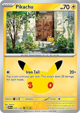30th Celebration 039/128 Pikachu (Holo)