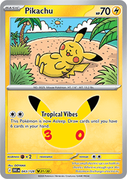 30th Celebration 043/128 Pikachu (Holo)