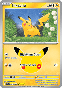 30th Celebration 045/128 Pikachu (Holo)