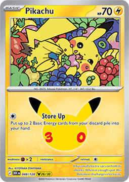30th Celebration 048/128 Pikachu (Holo)
