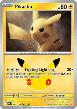 30th Celebration 049/128 Pikachu (Pikachu Rare)